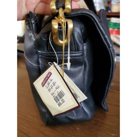 Vintage Black Leather Sereta Shoulder Bag - Picture 9 of 12